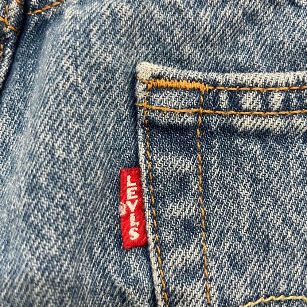 Women's Levi's Premium 501 Logo-Stripe Crop Straight Spectator Sport Side Tape - Picture 10 of 16